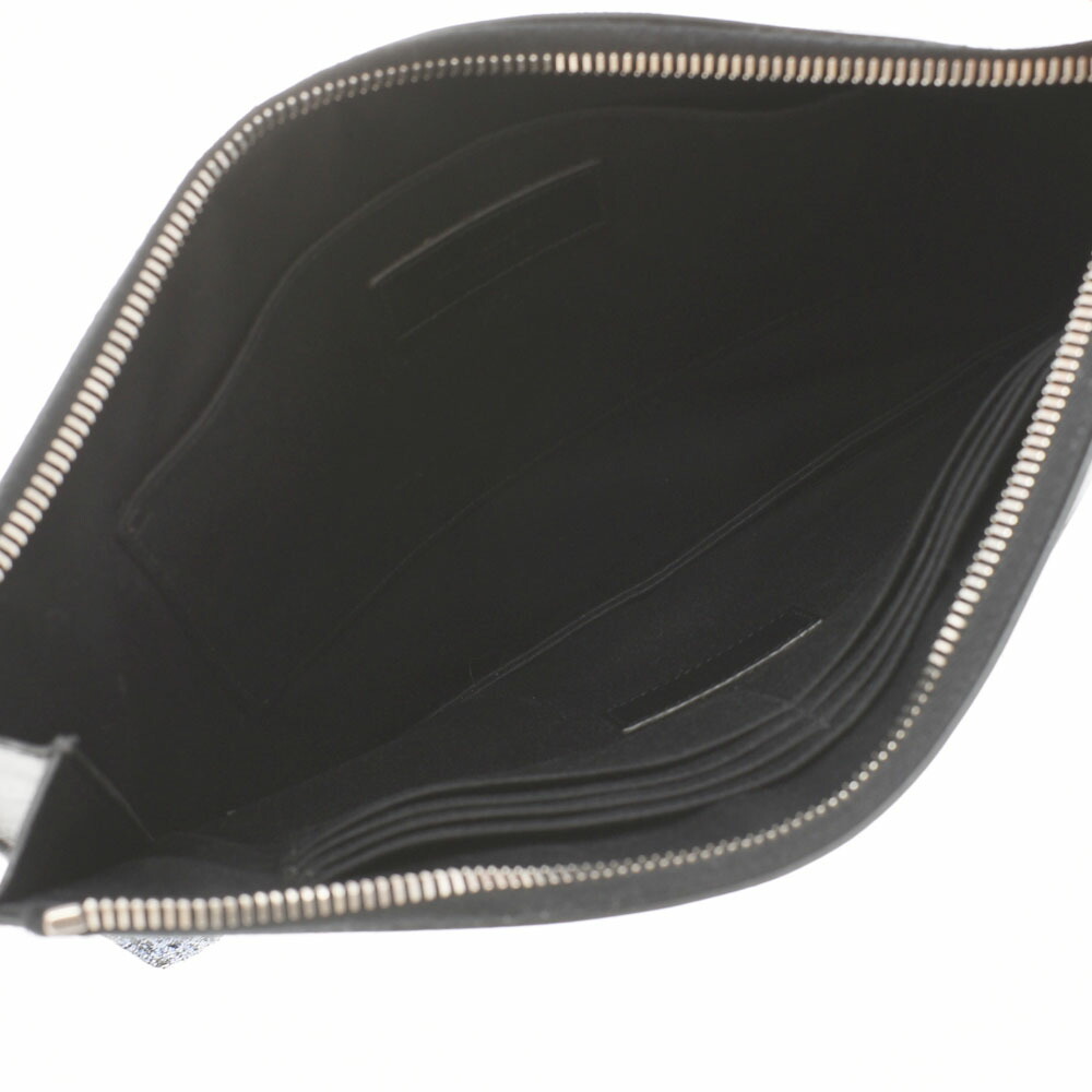 SAINT LAURENT Blue Leather Lame Clutch Bag - Picture 10 of 11